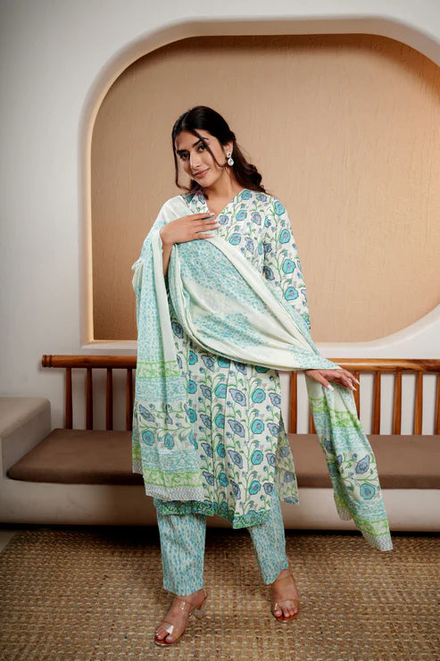 Cloud Mist – Elegant Sky Blue Suit Set
