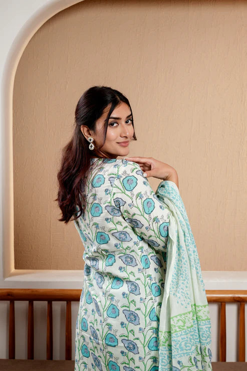 Cloud Mist – Elegant Sky Blue Suit Set