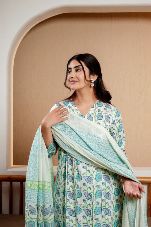 Cloud Mist – Elegant Sky Blue Suit Set
