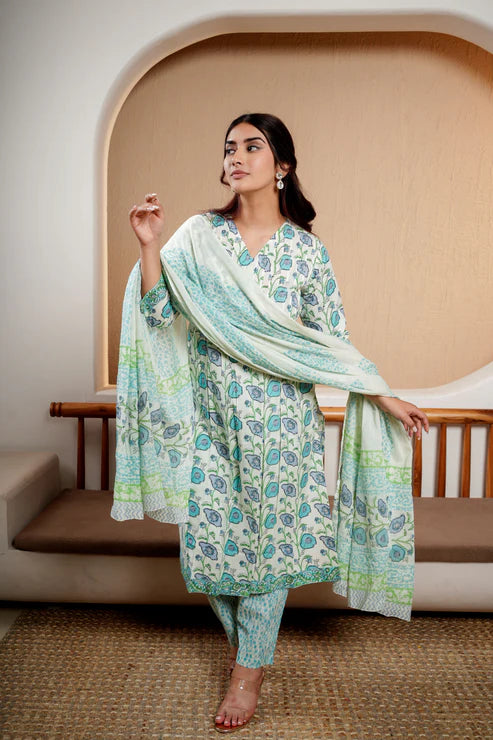 Cloud Mist – Elegant Sky Blue Suit Set